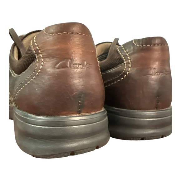 Clarks Brown Leather Bicycle Oxford Lace Up Casual Comfort Shoes Mens 10.5 Mint! main image 4